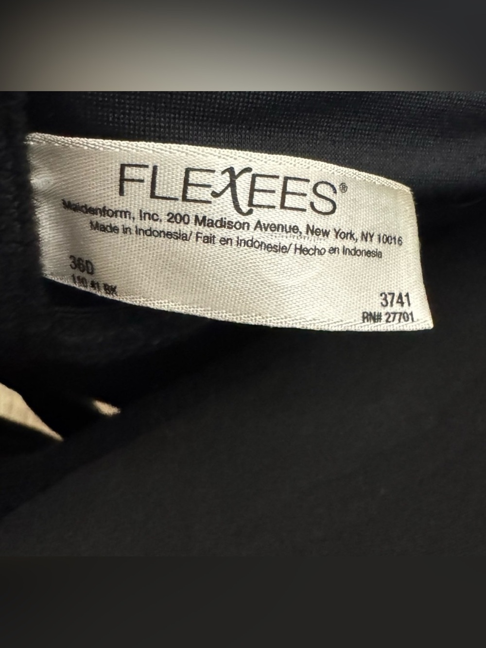Flexees by Maidenform Black Strapless Shaper Dress Slip 36D Style 3741 - Picture 2 of 5